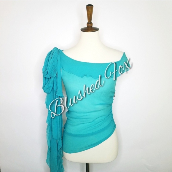 Vintage Chloe Horse Collection Top Silk Runway Blouse Stella McCartney Y2K - Picture 2 of 10